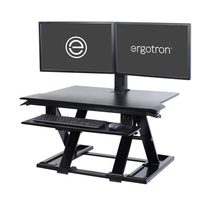 Ergotron WorkFit-TX Steh-Sitz Arbeitsplatz für Bildschirme bis 30 Zoll,  50.8cm Höhenverstellung