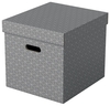 Esselte Aufbewahrungsboxen LEITZ Box Home Cube grau 3St. 33, 0 l - 32, 0 x 36, 5 x 31, 5 cm grau