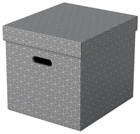 Esselte Aufbewahrungsboxen LEITZ Box Home Cube grau 3St. 33, 0 l - 32, 0 x 36, 5 x 31, 5 cm grau