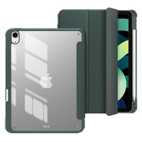 eSTUFF New York Pencil-Case für das iPad 10. Generation,  10.9" - Dark Green/Clear (Bulk)