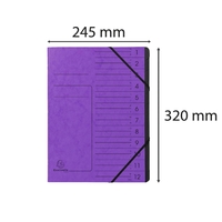 Exacompta Ordnungsmappen Exacompta Ordnungsm.A4, vt, 12Fä DIN A4 12-Fach Violett