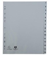 Exacompta Register Register A4 1-15tlg PP Grau Grau