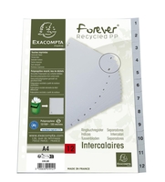 Exacompta Register Register A4 PP grau 1-12tlg Grau