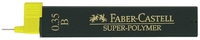 FABER-CASTELL Bleistiftminen Feinmine 0, 35mm,  B,  12 Stk. B Schwarz