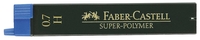FABER-CASTELL Bleistiftminen Super-P.Finemine 0, 7 H 12st H Schwarz