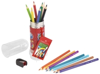FABER-CASTELL Buntstifte Colour Grip Malset Rakete Mehrfarbig