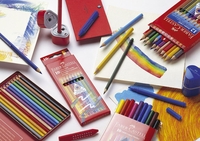 FABER-CASTELL Buntstifte FABER 10 Farbst.Grip radierbar Mehrfarbig