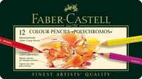 FABER-CASTELL Buntstifte FABER Farbst.Polychromos 12St. Mehrfarbig