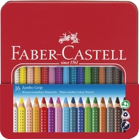 FABER-CASTELL Buntstifte Farbstifte Jumbo GRIP,  16er Mehrfarbig
