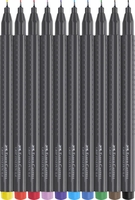 FABER-CASTELL Fineliner Finepen Grip 0.4 mm Mehrfarbig