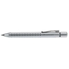 FABER-CASTELL Kugelschreiber Kugelschreiber GRIP,  silber 0.7 mm Blau