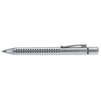 FABER-CASTELL Kugelschreiber Kugelschreiber GRIP,  silber 0.7 mm Blau