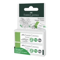FABER-CASTELL Radiergummis 4 Radierer Erasure & Dust-free Grün