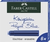 FABER-CASTELL Tintenpatronen für Füller Tintenpatronen blau 6er königsblau