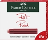 FABER-CASTELL Tintenpatronen für Füller Tintenpatronen rot 6er rot