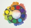 FABER-CASTELL Wasserfarbkasten cyanblau,  blaugrün,  gelbgrün,  ockergelb,  siena,  schwarz,  gelb,  orange,  zinnoberrot dunkel