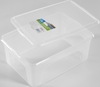 flink & sauber Aufbewahrungsboxen F&S Allzweckbox gr. mit Deckel 10, 0 l - 38, 0 x 26, 0 x 14, 0 cm transparent