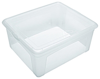 flink & sauber Aufbewahrungsboxen F&S Allzweckbox XL mit Deckel 17, 0 l - 40, 0 x 35, 0 x 17, 0 cm transparent