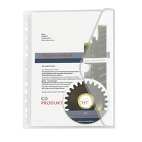 FolderSys Dokumententaschen DIN A4 transparent genarbt 0, 20 mm - 10 Stück