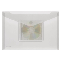 FolderSys Dokumententaschen Sammeltasche Mit CD-Fach DIN A4 quer transparent glatt 0.2 mm