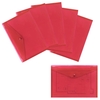 FolderSys Dokumententaschen Umlauft.Mit Druckknopf,  rot DIN A4 rot glatt 0.2 mm