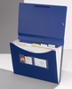 FolderSys Fächermappe Fächermappen, 5 Fächer,  blau DIN A4 5-Fach Blau