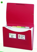 FolderSys Fächermappe Fächermappen, 5 Fächer, bordeaux DIN A4 5-Fach Rot