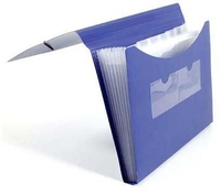 FolderSys Fächermappe Fächermappen, 7 Fächer,  blau DIN A4 7-Fach Blau