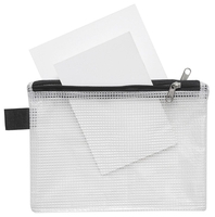 FolderSys Reißverschlussbeutel 2-Kammer-Reißverschlussbeut.A6 17.3 cm x 11.8 cm transparent