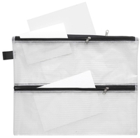 FolderSys Reißverschlussbeutel 4-Kammer-Reißverschlussbeut.A4 33.3 cm x 26 cm transparent