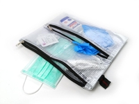 FolderSys Reißverschlussbeutel 4-Kammer-Reißverschlussbeut.A5 23.5 cm x 19 cm transparent