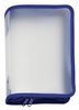 FolderSys Reißverschlussbeutel Reissverschlusstasche A5 blau 15.5 cm x 22 cm transparent