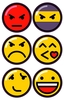 folia Aufkleber Sticker EMOJIS 4 Bl 24 St verschiedene Motive