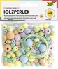 folia Bastelset folia Holzperlen pastell sort. 22976