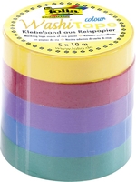 folia Deko-Klebeband 10 mm x 10 m gelb,  pink,  lila blau,  grün;