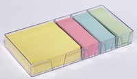 folia Haftnotizen-Set gelb,  rosa,  blau,  grün transparent