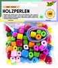folia Perlen-Set Holzperlen BUNT ECKIG 85 Teile 2298