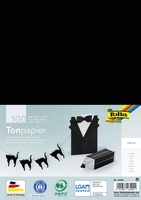 folia Tonpapier 100 BL Tonpapier A4 130g schw. 130 g/m²