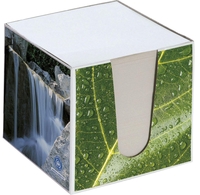 folia Zettelbox Notizzettelbox Recycling 9x9cm grün