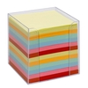 folia Zettelbox transparent farbig sortiert - 700 Notizzettel