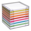 folia Zettelbox transparent inkl. Notizzettel farbig sortiert - 700 Stück
