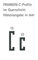 FRANKEN Etikettenhalter Magnet-Etikettentr.10x50 20st. Braun