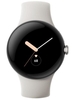Google Pixel Watch (Wi-Fi) - 41mm in Polished Silver mit Sportarmband in Chalk