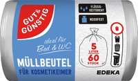 GUT&GÜNSTIG Müllbeutel 5, 0 l Transparent