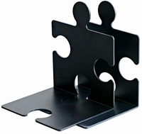 HAN Buchstützen Han Buchstütze Puzzle sz 2St. 12, 3 x 14, 2 x 17, 1 cm schwarz