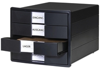 HAN Schubladenboxen HAN Box Impuls Karma schwarz 10128-13 DIN C4 28, 0 x 36, 7 x 23, 5 cm