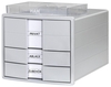 HAN Schubladenboxen HAN Impuls 3Schübe grau 1017-11 DIN C4 28, 0 x 36, 7 x 23, 5 cm