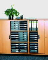 HAN Schubladenboxen Han System-Box lichtgrau 1450-11 DIN C4 27, 5 x 33, 0 x 32, 0 cm