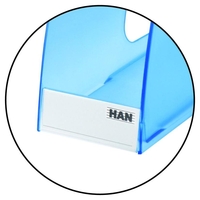 HAN Stehsammler Stehsammler Twin blau-transpar 1611-64 DIN C4 antistatisches,  schwermetallfreies Polystyrol Blau