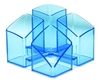 HAN Stiftehalter Köcher Scala blau-transparent 12, 5 x 12, 5 x 10, 0 cm Blau